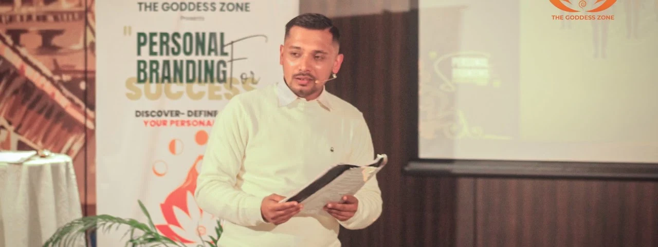 Hemant Sapkota facilitating a personal branding session